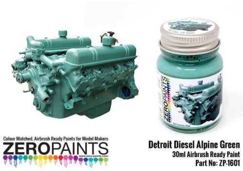 [사전 예약] ZP-1601 Detroit Diesel Alpine Green Paint 30ml ZP-1601