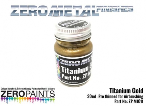 [사전 예약] ZP-M1011 Titanium Gold Paint - 30ml - Zero Metal Finishes ZP-M1011