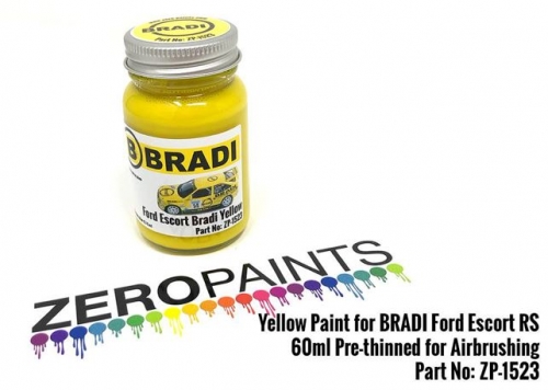 [사전 예약] ZP-1523 Yellow Paint for BRADI Ford Escort RS 60ml ZP-1523