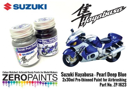 [사전 예약] ZP-1623 Suzuki Hayabusa - Pearl Deep Blue/Sonic Silver Paint Set 2x30ml ZP-1623