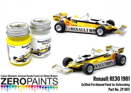[사전 예약] ZP-1617 Renault RE30 1981 Yellow and White Paint Set 2x30ml ZP-1617