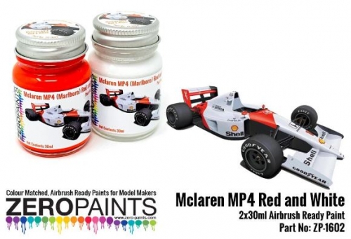 [사전 예약] ZP-1602 Mclaren MP4 (Marlboro) Red and White Paint Set 2x30ml ZP-1602