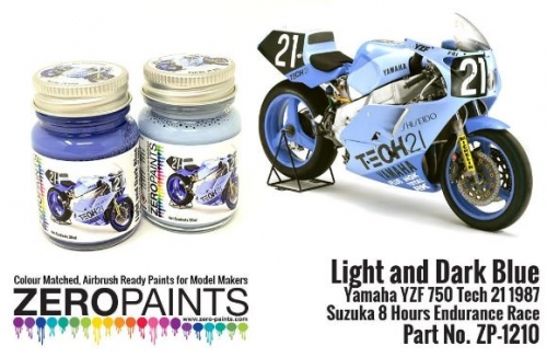 [사전 예약] ZP-1210 Light and Dark Blue Yamaha YZF 750 Tech 21 Paint Set 2x30ml ZP-1210