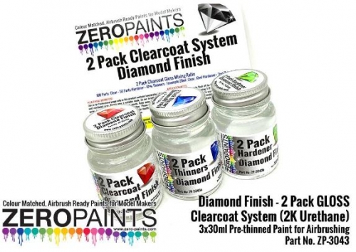 [사전 예약] ZP-3043 Diamond Finish - 2 Pack GLOSS Clearcoat System (2K Urethane) 3x30ml ZP-3043