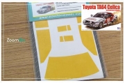 ZD100 Window & light painting masks - Toyota TA64 Celica Designed for 1/24 Aoshima & Beemax kit.