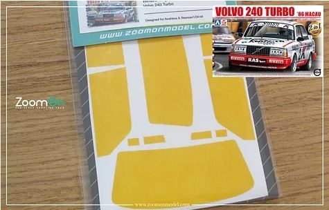 ZD102 Window & light painting masks - Volvo 240 Turbo Designed for 1/24 Aoshima & Beemax kit.