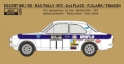 REJ0329 Decal – Ford Escort Mk.I - Daily Mirror RAC Rallye 1973 - # 1 Clark / Mason 1/24 for Belkits