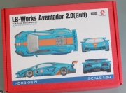 [사전 예약 ~3/23일] HD03-0571 1/24 LB-Works Aventador 2.0 (Gulf) Full Detail Kit (Resin+PE+Decals+Metal Wheels+Metal par