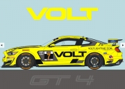 24-017 1/24 Ford Mustang GT4 Volt for Tamiya 24354 Blue Stuff