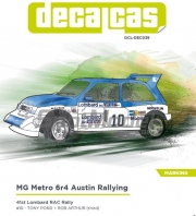 DCL-DEC039 1/24 MG Metro 6r4 41. Lombard RAC Rally 1985 #10 - Pond Tony + Arthur Rob (Third)