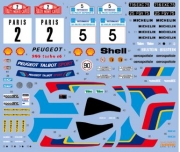 SHK-D139 1/24 Peugeot 205T16 1985 Decal Set for Tamiya Shunko Decals
