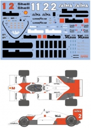 [사전 예약] SHK-D430 1/20 McLaren MP4/2B 1985 Monaco for Beemax Shunko Decals
