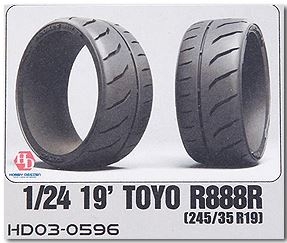 [사전 예약] HD03-0596 1/24 19' Toyo R888R (245/35 R19) Tires
