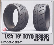 [사전 예약 ~3/23일] HD03-0597 1/24 19' Toyo R888R (265/35 R19) Tires