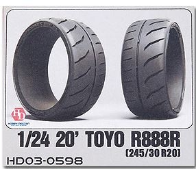 [사전 예약] HD03-0598 1/24 20' Toyo R888R (245/30 R20) Tires