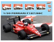 TBD71 1/20 SPONSOR for Fujimi Ferrari F187/88C TBD71 TB Decals