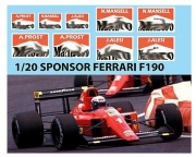 TBD72 1/20 SPONSOR for Fujimi Ferrari F190 DECALS TBD72 TB Decals