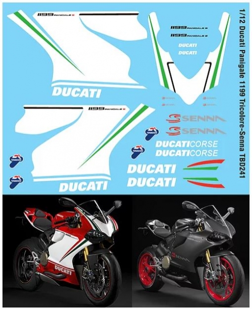 [사전 예약] TBD241 1/12 Ducati Panigale 1199 Tricolore - Senna Decals TBD241 TB Decals