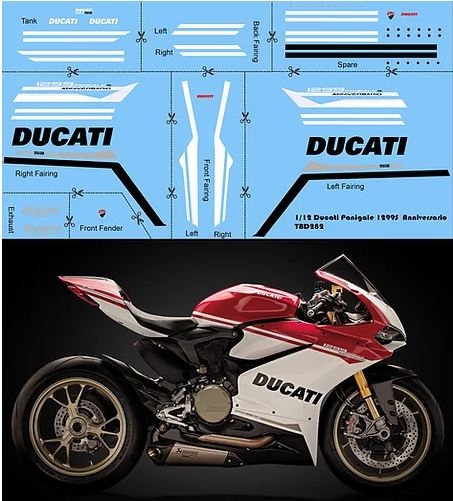 [사전 예약] TBD282 1/12 Ducati Panigale 1299 S Anniversario Decals Decal TBD282 TB Decals