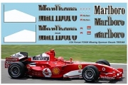TBD368 1/24 Ferrari F2005 Schumacher Barrichello Missing Sponsor Decals TB Decal TBD368 TB Decals