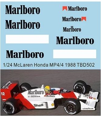 [사전 예약] TBD502 1/24 DECALS FOR McLaren MP4/4 1988 A.Senna TB DECAL TBD502 TB Decals