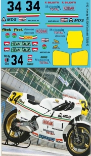 [사전 예약 ~3/28일] TBD543 1/12 Decals Honda NS500 Team Italia F. Biliotti Decal TBD543