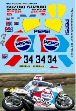 [사전 예약] TBD547 1/12 Decals Suzuki RGV 500 Kevin Schwantz Pepsi 1988 TB Decal TBD547