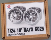 [사전 예약 ~3/23일] HD03-0603 1/24 18\' Rays G025 Wheels (Resin+Metal Wheels )