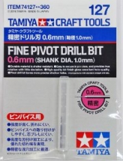 74127 Tamiya Fine Pivot Drill Bit 0.6mm (Shank Dia. 1.0mm)