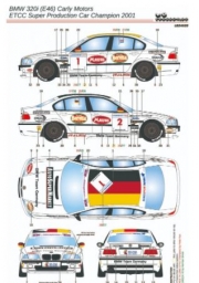 24029 1/24 BMW 320i E46 Carly Motors ETCC Super Production Car Champion 2001