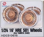 [사전 예약 ~3/23일] HD03-0615 1/24 16' Hre_501 Wheels For Tamiya 240Z(Resin+Metal Wheels)