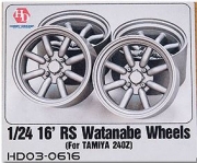 HD03-0616 1/24 16' Rs_Watanabe Wheels For Tamiya 240Z(Resin+Metal Wheels)