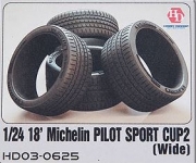 [사전 예약 ~6/5일] HD03-0625 1/24 18' Michelin Pilot Sport Cup 2 Tires （Wide）