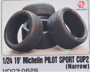 [사전 예약 ~6/5일] HD03-0626 1/24 19' Michelin Pilot Sport Cup 2 Tires （Narrow）