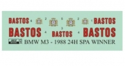 REJ0353 Decal – BMW M3 - Winner 1988 Spa 24 Hours - Bastos missing logos 1/24