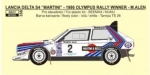 REJ0358 Decal – Lancia Delta S4 - \\\\\\\"Martini\\\\\\\" 1986 Olympus rallye winner - Alen / Kivimäki 1/24