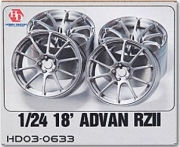 [사전 예약 ~3/23일] HD03-0633 1/24 18' Advan RZII Wheels