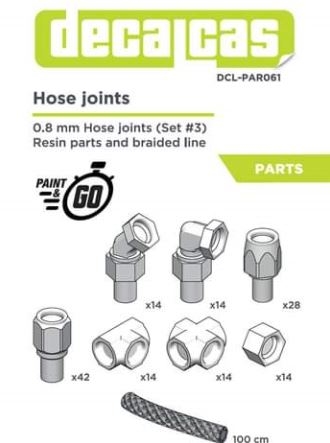 DCL-PAR061 1/12 1/20 1/24 0.8mm Hose joints set 3