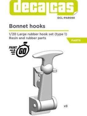 [사전 예약] DCL-PAR068 1/20 Large Rubber bonnet hooks - Type 1