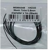 MSMA048 Mesh Tube 0.6mm diameter x 1m (Black)