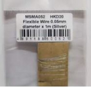 MSMA052 Flexible Wire 0.05mm diameter x 1m (Silver)