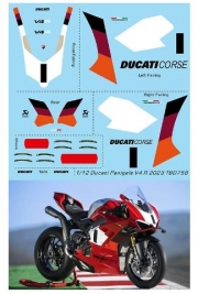 [사전 예약 ~6/9일] TBD758 1/12 Decals Ducati Panigale V4 R 2023 TB Decal TBD758