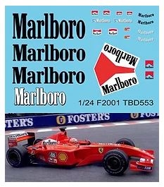 TBD553 1/24 Decals F1 Ferrari F2001 Michael Schumacher Decal TBD553