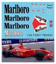 [사전 예약 ~3/28일] TBD553 1/24 Decals F1 Ferrari F2001 Michael Schumacher Decal TBD553