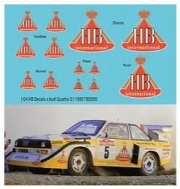 [사전 예약 ~3/28일] TBD555 1/24 HB Decals for Audi Quattro S1 Rally 1985 Decal TBD555