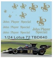 [사전 예약 ~12/4일] TBD640 1/24 John Player Special Decals Lotus 72 D 1972 TB Decal TBD640