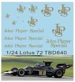 [사전 예약] TBD640 1/24 John Player Special Decals Lotus 72 D 1972 TB Decal TBD640