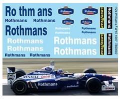 [사전 예약] TBD692 1/24 Rothmans Decals X Williams FW19 1997 TB Decal TBD692