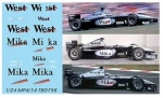 [사전 예약] TBD756 1/24 Decals McLaren MP4/14 F1 1999 Mika Hakkinen West Mika Showcar Decal TBD756