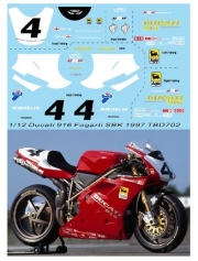 TBD702 1/12 Decals X Ducati 916 SBK 1997 Carl Fogarty TB Decals TBD702